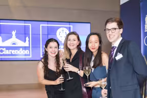 Four Clarendon Scholars at the The Weston Library Clarendon Annual Reception