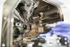 Working in a Materials Science laboratory.
