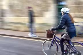 Biking down Turl Street