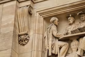 Carved relief at the Examination Schools entrance