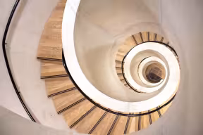 Spiralling stairs in the Blavatnik School of Government