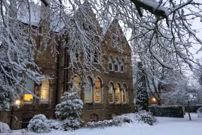 Wycliffe Hall in snow