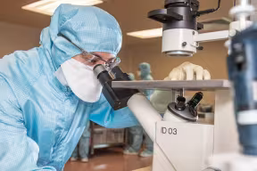 Apprentice in a laboratory