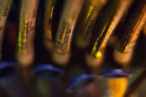 Close-up of part of a core network linking clusters