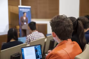 Student lecture at the Weston library
