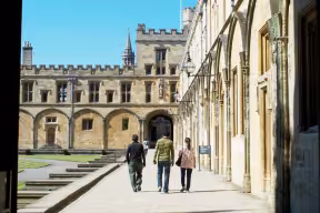 Students walking in Christ Church College