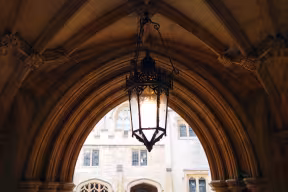 An archway light fixture in Christ Church