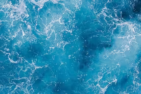 Aerial shot of blue water.