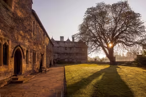 Early morning sun over Merton College