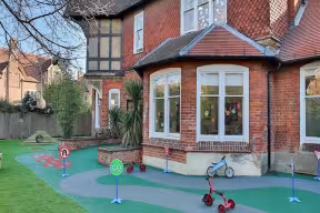 A playground in front of Woodstock road nursery