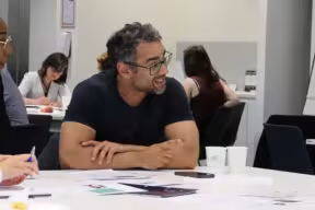 a group in a meeting