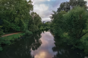 River cherwell at sunset