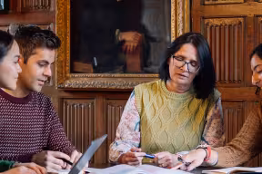 a group of students at a tutorial