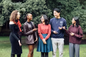 Students in the grounds of New College.