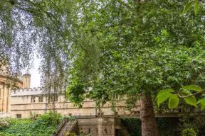 VIEW OF THE RADCLIFFE CAMERA FROM EXETER COLLEGE