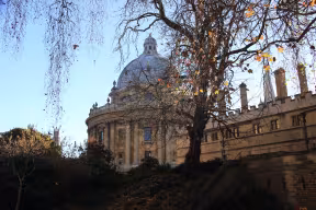 VIEW OF THE RADCLIFFE CAMERA IN LATE AUTUMN