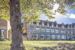 The dining hall and south building of St Hilda's College.
