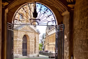 View through archway to Radcliffe Square
