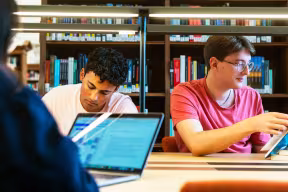 Students in the Radcliffe Science Library
