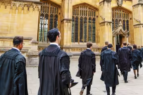 Students at a graduation