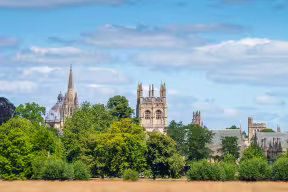 Oxford skyline across countryside