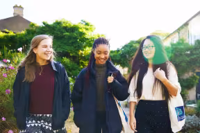 Students walking