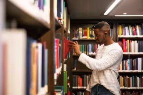 Student in the Weston Library
