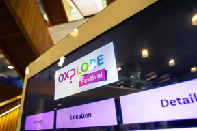 Oxplore Festival sign