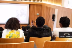 Students in a Target Oxbridge talk