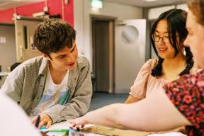 Students working together