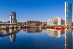view of the Belfast's harbour