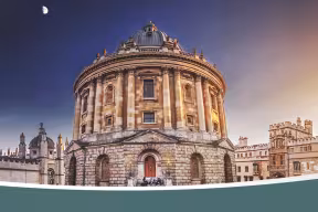 A view of the Radcliffe Camera at dawn