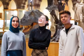 Students in the Museum of Natural History