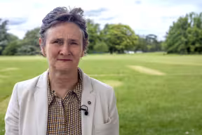 Professor Irene Tracey stood in University Parks.