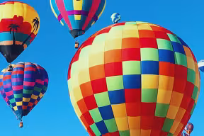 Image of colourful hot air balloons