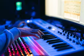 Person playing keyboards