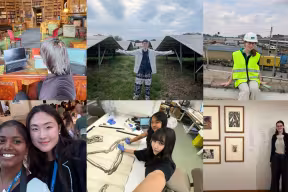 Collage of University of Oxford students undertaking summer internships in a variety of organisations and countries.