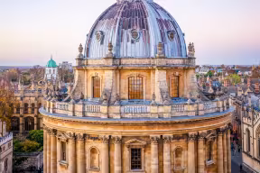 Oxford skyline Radcliffe Camera in sunset