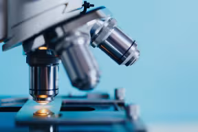 Close up of microscope