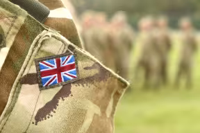 UK flag on uniform