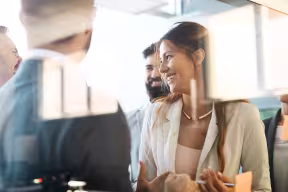 People networking at professional event