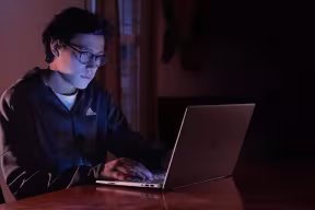Person working on laptop 