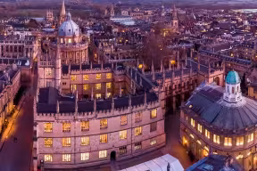 Oxford skyline at night