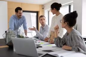 People working collaboratively in the workplace