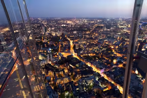 city skyline at night