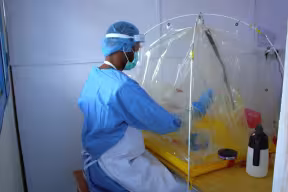  Trial pharmacist preparing Investigational Medicinal Product (IMP) 