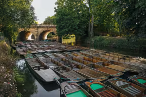 Punts on the river Cherwell
