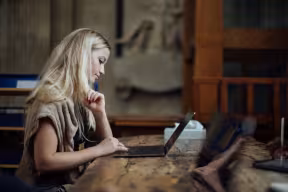 STUDYING IN THE LIBRARY AT LINCOLN COLLEGE