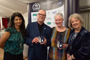 Konnie Huq, Christopher Mitchell BCAc, Denise Mitchell BCAc, Dame Mary Perkins