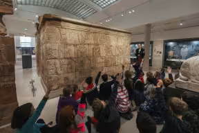 Class of children at an Egyptian Shrine, Ashmolean Museum
